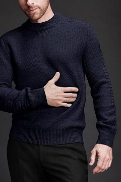 Ropa Canada Goose Hombre México - Paterson Suéteres Black Label Azul Marino TO3214508